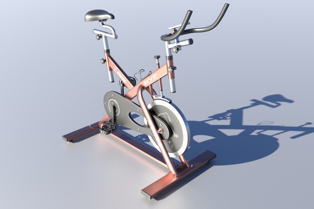 Stationary Spinning Bike 3D Model preview image 4
